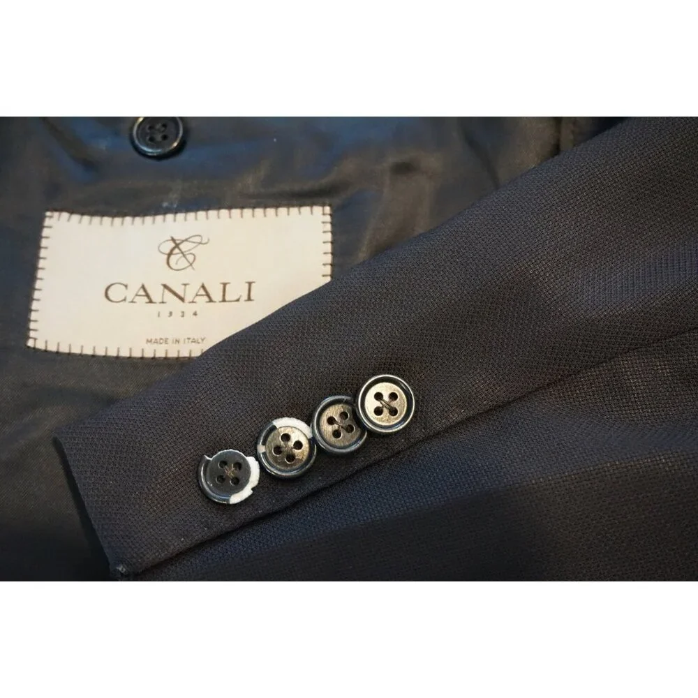 Canali 1934 CURRENT Black Woven Sport Coat Jacket Sz 42R